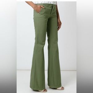 NWT Tory Burch high waisted cotton flare trousers
